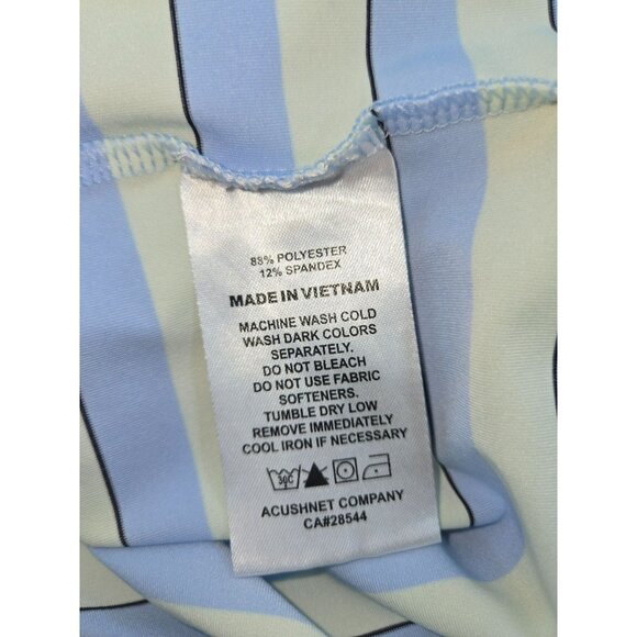 FootJoy Mens XL Striped Polo Shirt  Blue & Green - Picture 6 of 8